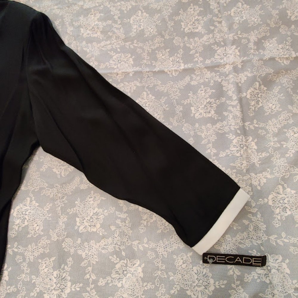 *NEW* Vintage Decade Designs 2-Pc Suit, pull on Pants, Black & White, Size 26W - Picture 4 of 16